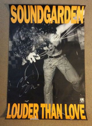 1989 Soundgarden Signed Autograph Poster Chris Cornell Nirvana Shirt