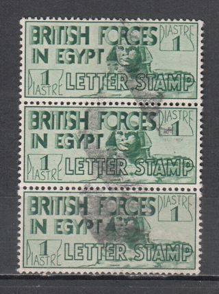 Egypt 1934 British Forces In Egypt 1 Piastre Strip Of 3