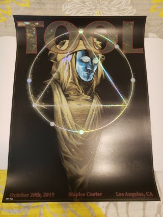 Tool Concert Poster Los Angeles Staples Center 10 - 20 - 2019 Artwork By Jeff.