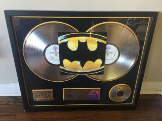 Rare Keith “kc” Cohen Riaa Multi - Platinum Sales Award Batman Soundtrack