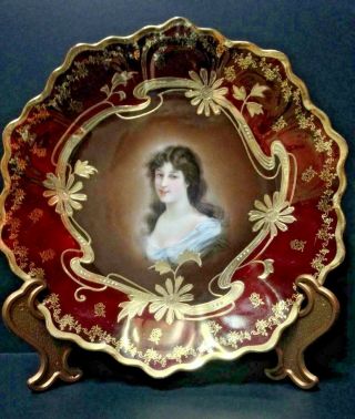 Antique Royal Vienna " Amicitia " 9 " Porcelain Plate - Z S & C Bavaria - Beehive