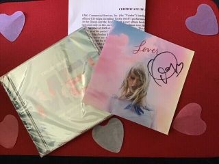 1 Taylor Swift Autographed Lover Cd Cover,  Me Cd Single