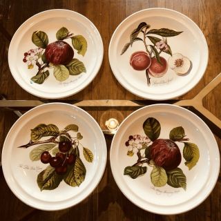 Portmeirion Pomona Dinner Plates Set Of 4 Fruit 10 1/2”