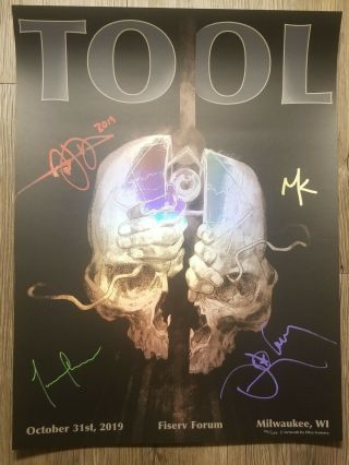 Tool Poster Signed Rare Milwaukee 10/31 Halloween Edition.