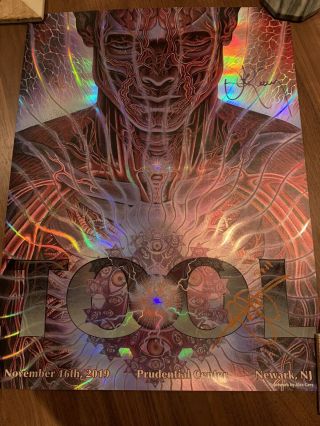 Tool Band Autographed Concert Poster 11/16 Newark Nj Prudential Center Alex Grey