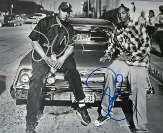 Dr.  Dre & Snoop Dog 2x Hand Signed 8x10 Photo W/holo