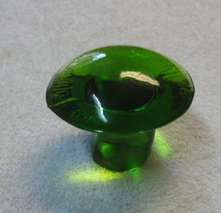 Viking Glass Avocado Green Mushroom Small