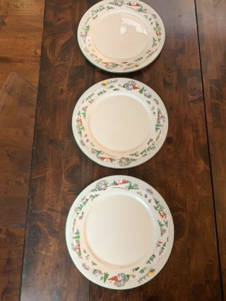 Lenox Sleighride Sleigh Ride Set Of Three (3) Dinner Plates