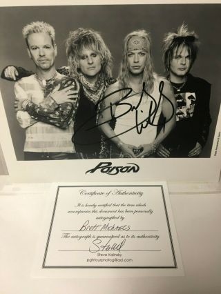 Poison Bret Michaels Signed Autographed Photo With
