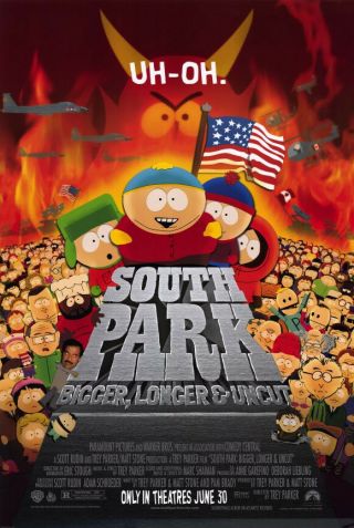 South Park Bigger Longer Uncut Rolled Movie Poster Ds 27x40 One Sheet