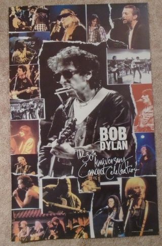 Bob Dylan 1993 Promo Poster Eric Clapton Tom Petty Stevie Wonder Neil Young
