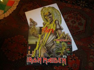Signed 1981 Iron Maiden Killers Record Store Display