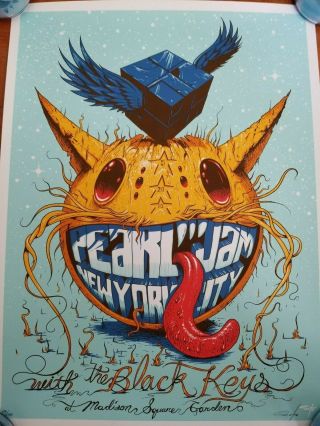 Pearl Jam Poster (59/100) 5/20/2010 Signed By Jeff Soto Madison Square Garden