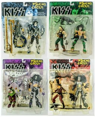 Kiss: Psycho Circus Action Figures - Complete Set (mcfarlane Toys 1998) Opened