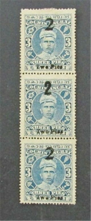 Nystamps British India Feudatory States Cochin Stamp 34c.  34d $155