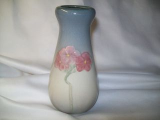Antique Weller Etna 1906 Dogwood Wild Rose Vase Marked Etna 5 7/8 "