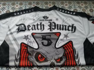 Five Finger Death Punch Ffdp 2014 Limited Edition Vip Signed Jersey Rare Item