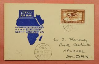 1931 Egypt First Flight Imperial Airways Airmail Cairo To Sudan