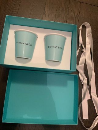 Tiffany & Co Bone China Paper Cups (, Ribbon,  Bag)