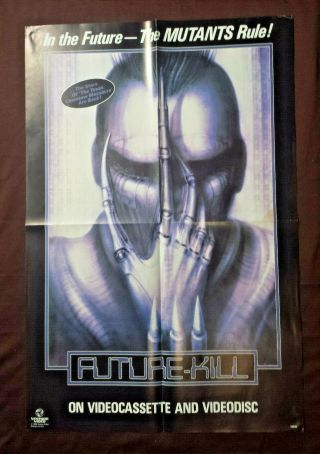 Future Kill Hr Giger 1985 Vhs Vestron Video Movie Promo Poster
