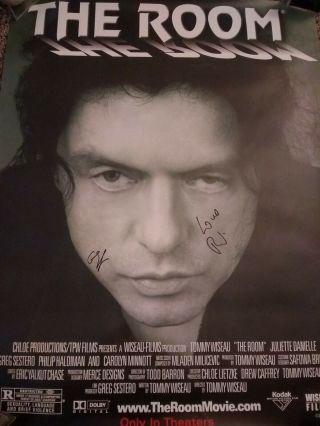 Tommy Wiseau And Greg Sestero Signed The Room Poster Disaster Artist Autograph