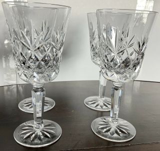 Lenox Charleston Crystal Water Goblets 7.  5 " Set Of Four