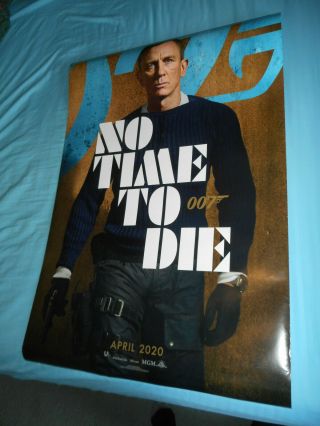 James Bond 007 No Time To Die Movie Poster One Sheet Ds 27x40 " Daniel Craig