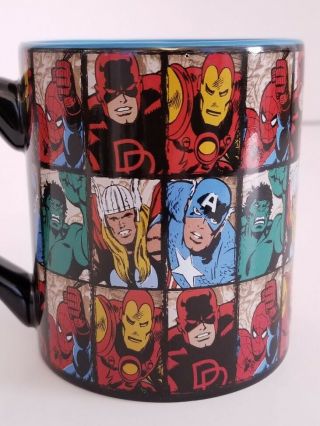Large Marvel Comics Character Grid Coffee Mug 14 oz 2