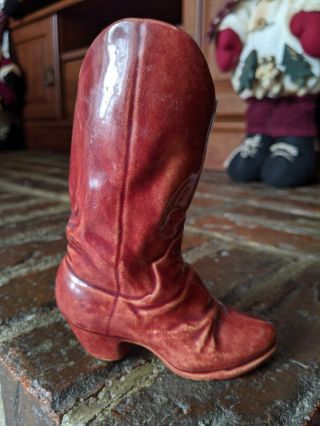 Rosemeade (rare) Women’s Western Boot 5 1/4 " Tall Stamped On Bottom Pottery