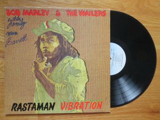 Aston Barrett Signed Bob Marley And The Wailers 1976 Rasaman Vibration Record