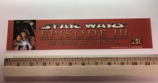 Star Wars Episode 3 Revenge Of The Sith Movie Mylar Poster - Ds 2.  5x11.  5