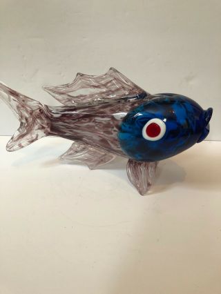 Vintage Large Murano Art Glass Fish
