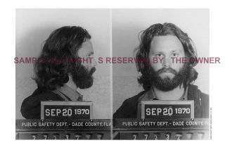 The Doors Jim Morrison Florida 1969 Dade County,  Fl Mug Shot 8x12 Best