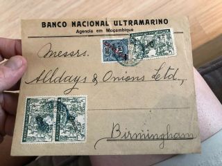 55 Rare Portugal Colonial Mozambique Postal Cover To England