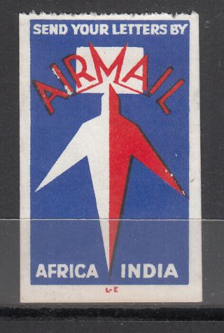Egypt - India - Africa 1930/35 Imperial Airways Air Mail Label