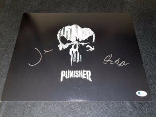 Jon Bernthal Ebon Moss Signed The Punisher 11x14 Photo Psa Jsa Daredevil