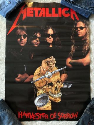 Metallica,  Harvester Of Sorrow,  Hope,  Poster,  Vintage,  33.  25” Tall X 23.  5” Wide