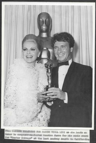 Virna Lisi Film Composer Maurice Jarre 1960s Academy Awards Photo
