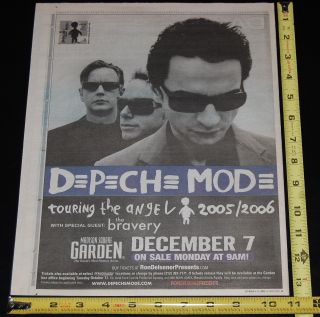 Depeche Mode 2005 2006 Touring The Angel Msg Nyc Village Voice Concert Ad