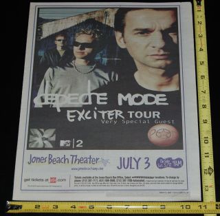 Depeche Mode 2001 Exciter Tour Jones Beach Village Voice Concert Ad