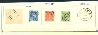 Postes Persanes - Fournier Forgery 3 St,  2 X Pm - Affixed To Page - - Marked Faux