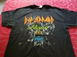 Def Leppard Poison Tesla 2017 Tour Shirt Official Size Xl