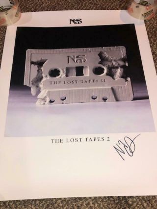 Awesome Nas Signed Autographed 16x20 The Lost Tapes 2 Print Nasir Jones