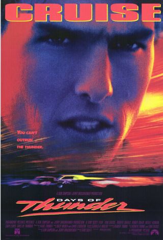 Days Of Thunder (1990) Movie Poster - - Ss - Near - - Rolled