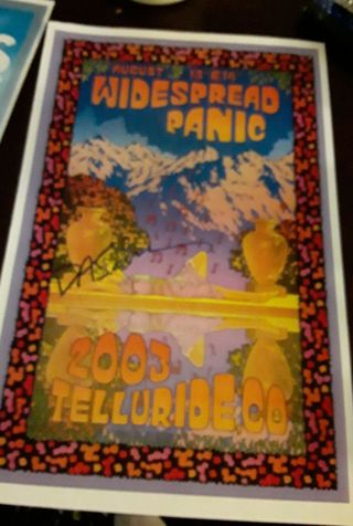 Widespread Panic Signed Dave Schools Concert Tour Poster Flyer