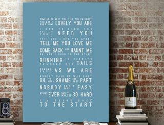 Coldplay The Scientist | Poster Word Wall Art Song Lyrics Print | Canvas Gift
