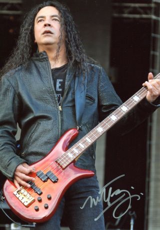 Guitarist Mike Inez Alice In Chains Autograph,  In - Person Signed Photo