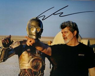 George Lucas Hand Signed 8x10 Photo W/holo Star Wars