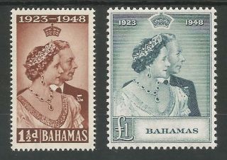 Bahamas The 1948 Gvi Silver Wedding Pair Fine Mounted Cat £45.  20