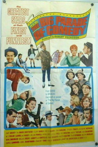 Laurel And Hardy The Big Parade Of Comedy 1960s 1 Sheet Movie Poster